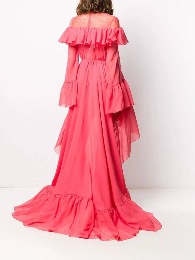 Giambattista Valli Asymmetrische avondjurk Roze