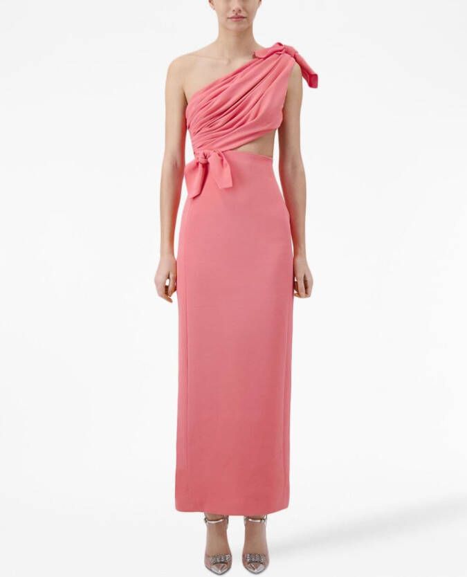Giambattista Valli Asymmetrische jurk Roze