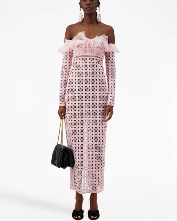 Giambattista Valli Asymmetrische mini-jurk Roze