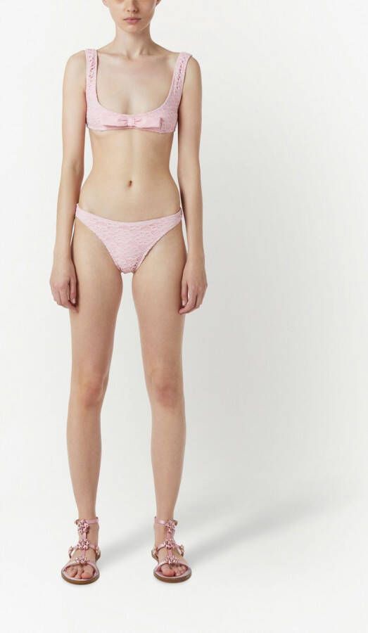 Giambattista Valli Bikini met strikdetail Roze