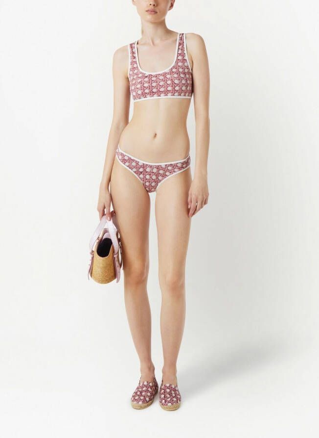 Giambattista Valli Bikini met trompe-l'oeil-effect Roze