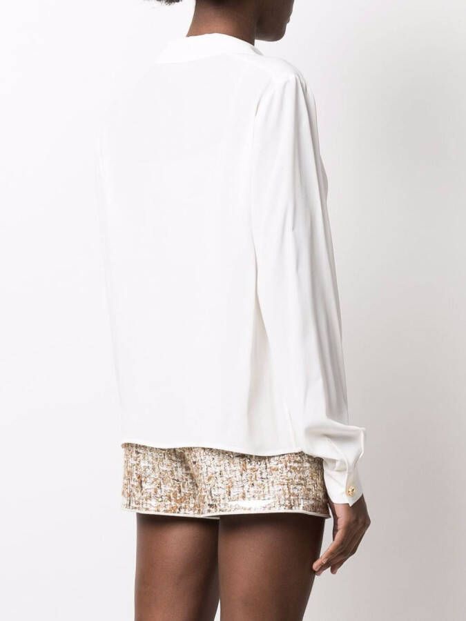 Giambattista Valli Blouse met dubbele rij knopen Wit
