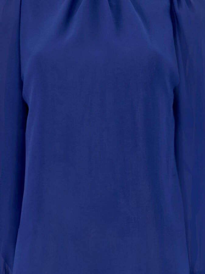 Giambattista Valli Blouse met hoge hals Blauw