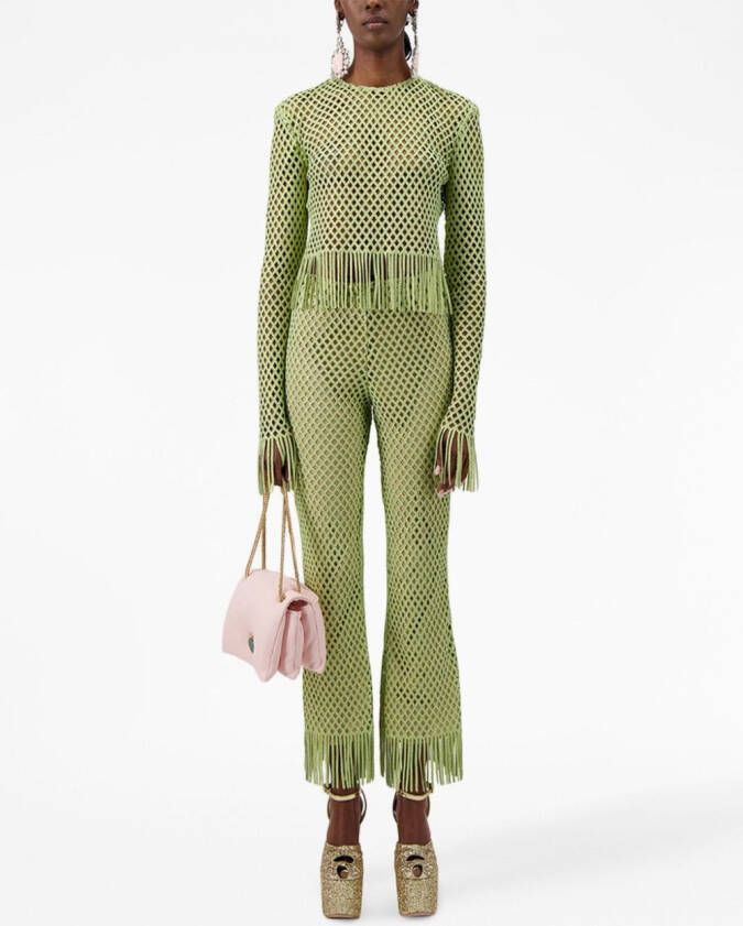 Giambattista Valli Gelaagde broek Groen