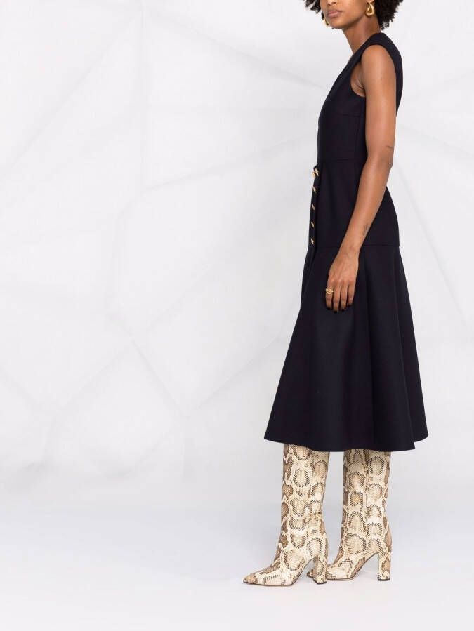 Giambattista Valli Jurk met knoopdetail Blauw
