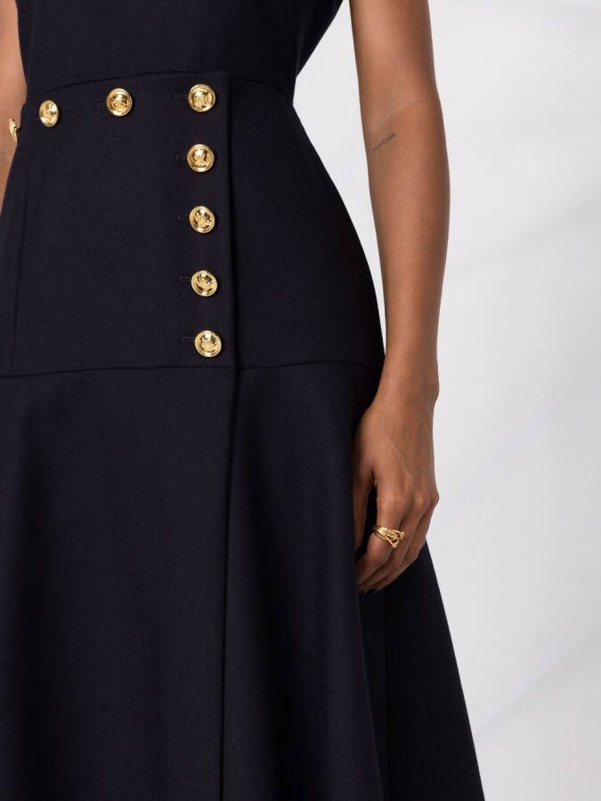 Giambattista Valli Jurk met knoopdetail Blauw