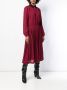 Giambattista Valli jurk met kraag van kant Rood - Thumbnail 3