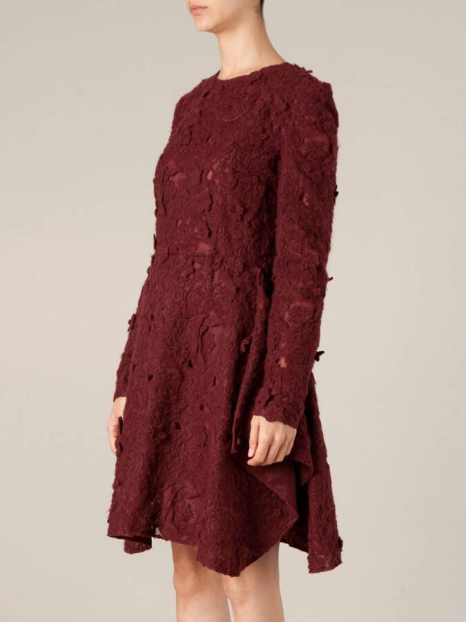 Giambattista Valli lace embroidery dress Rood