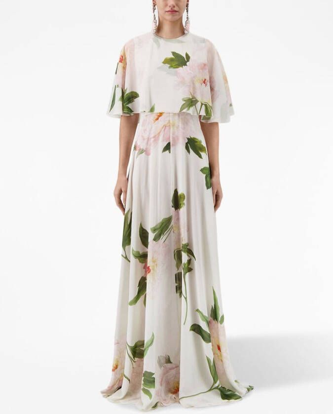 Giambattista Valli Maxi-jurk met bloemenprint Beige