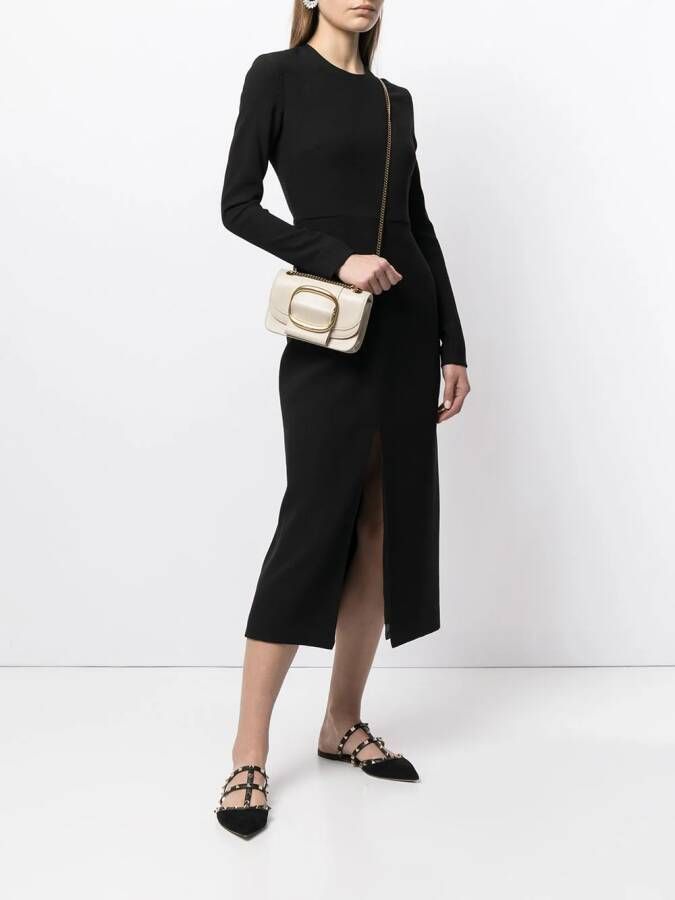 Giambattista Valli Midi-jurk met ronde hals Zwart
