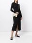 Giambattista Valli Midi-jurk met ronde hals Zwart - Thumbnail 1
