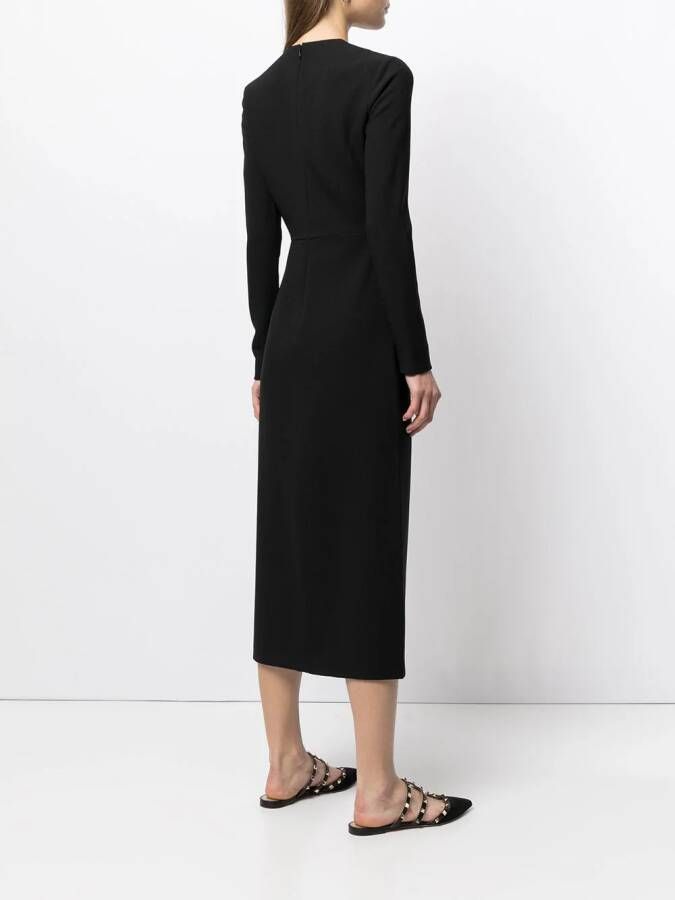 Giambattista Valli Midi-jurk met ronde hals Zwart