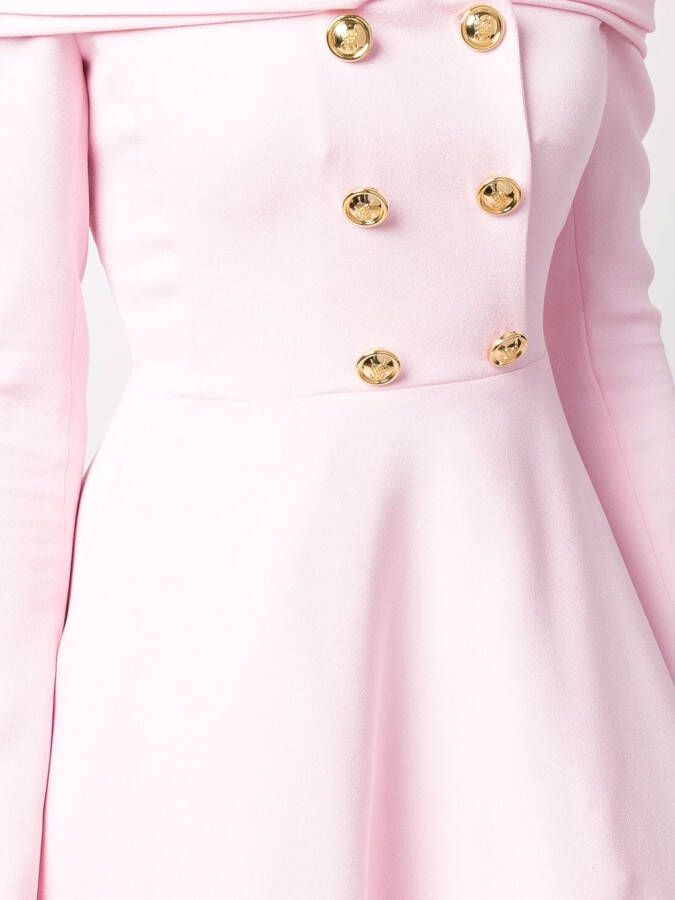 Giambattista Valli Off-shoulder jurk Roze