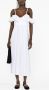 Giambattista Valli Off-shoulder midi-jurk met ruches Wit - Thumbnail 2