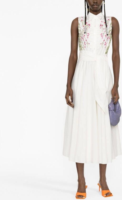 Giambattista Valli Mouwloze jurk Wit