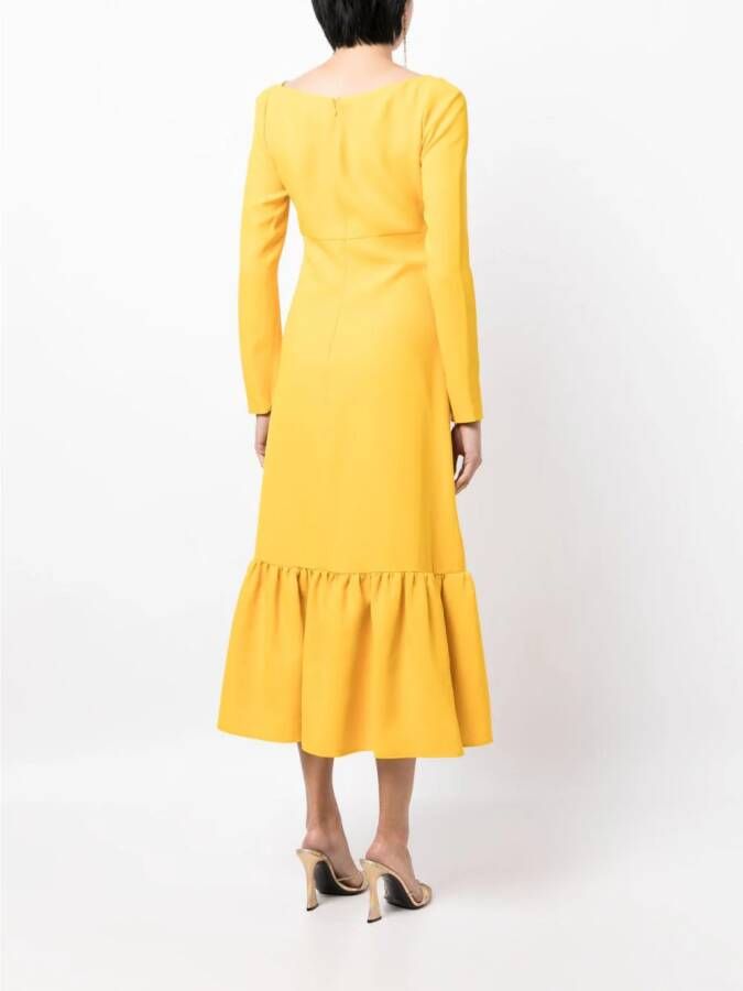 Giambattista Valli Blousejurk met gedraaide voorkant Geel