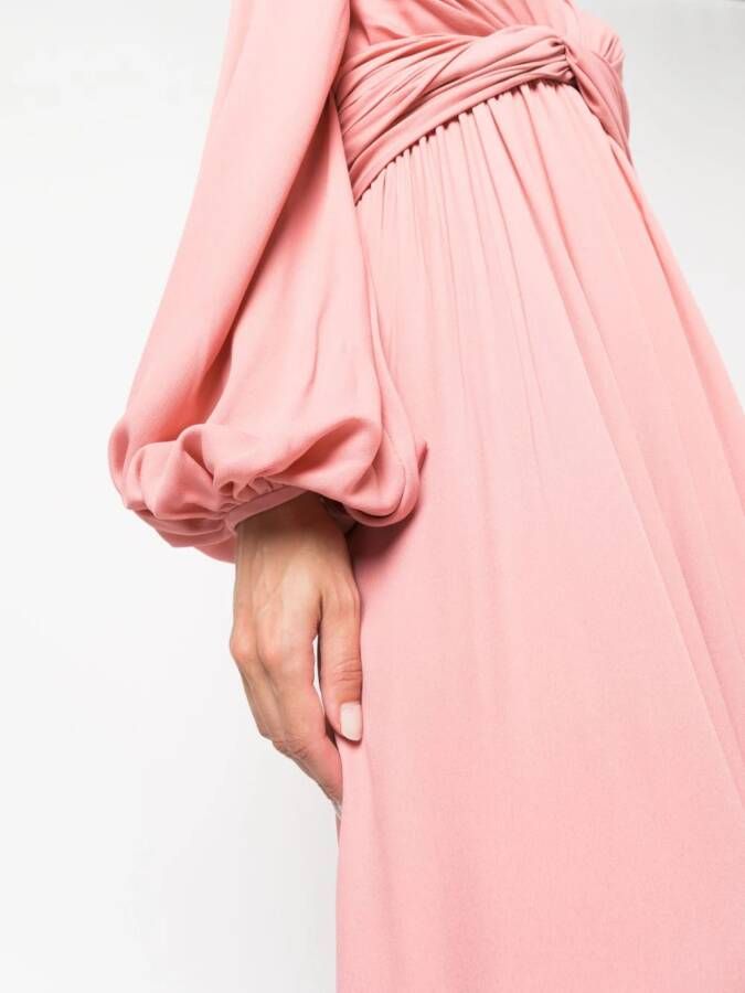 Giambattista Valli Maxi-jurk met gedraaid detail Roze