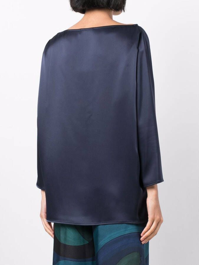 Gianluca Capannolo Blouse met boothals Blauw
