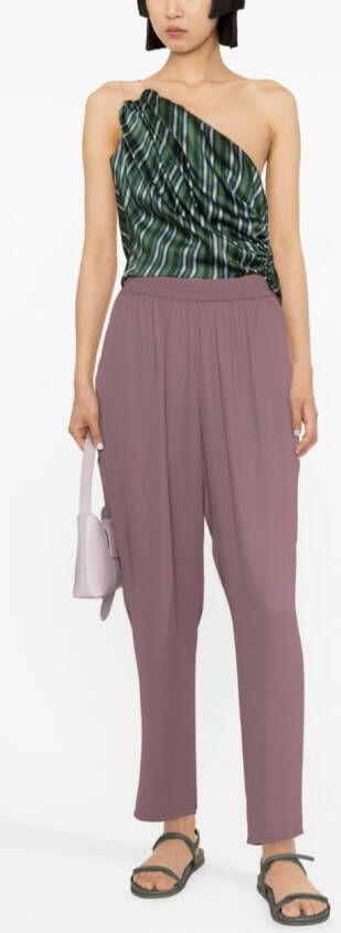 Gianluca Capannolo Pantalon met elastische taille Paars