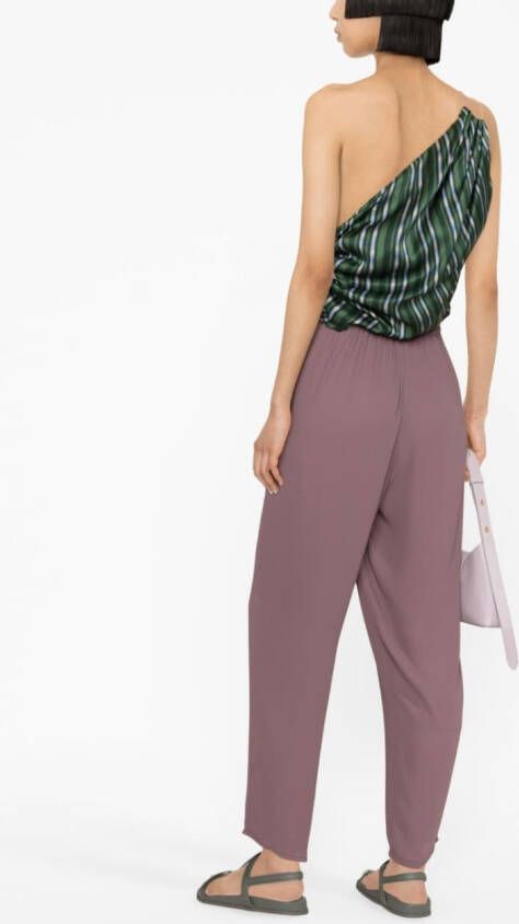 Gianluca Capannolo Pantalon met elastische taille Paars