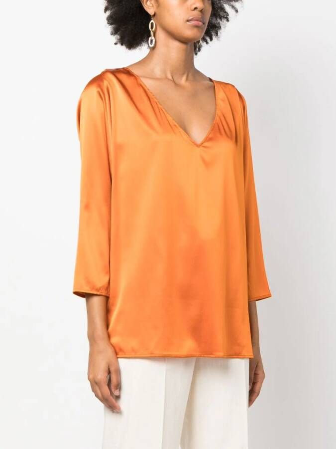 Gianluca Capannolo Zijden blouse Oranje