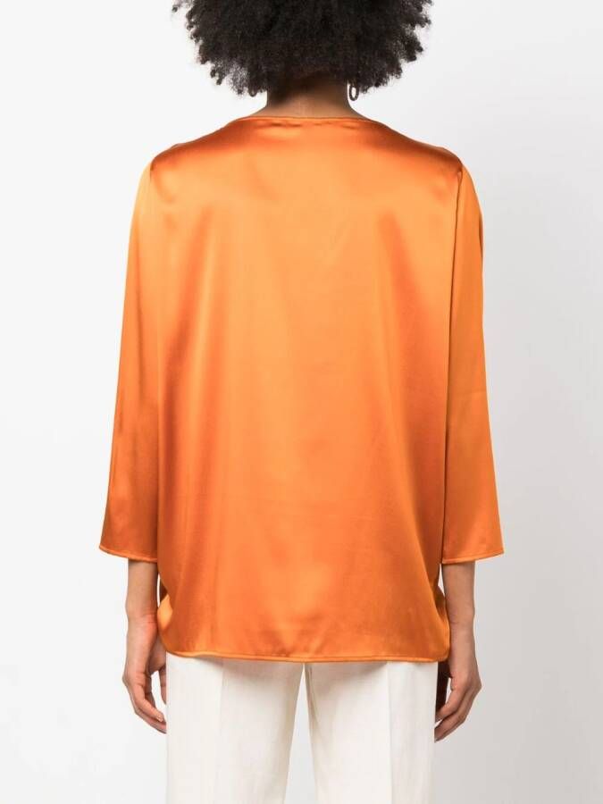 Gianluca Capannolo Zijden blouse Oranje