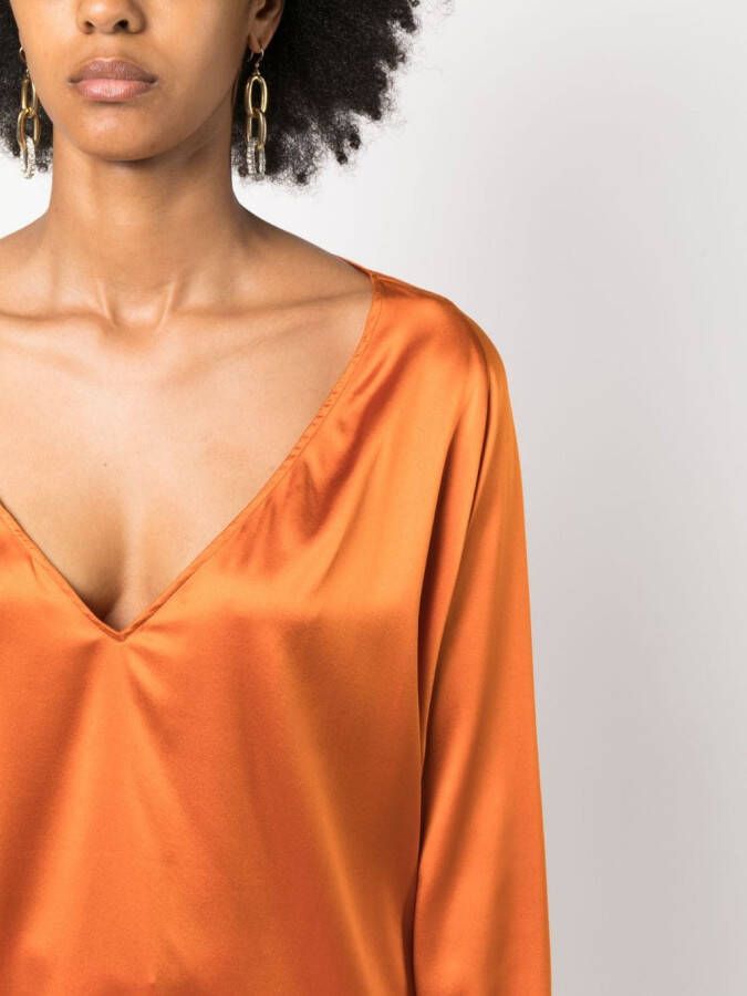 Gianluca Capannolo Zijden blouse Oranje