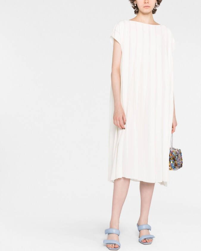 Gianluca Capannolo Geplooide midi-jurk Beige