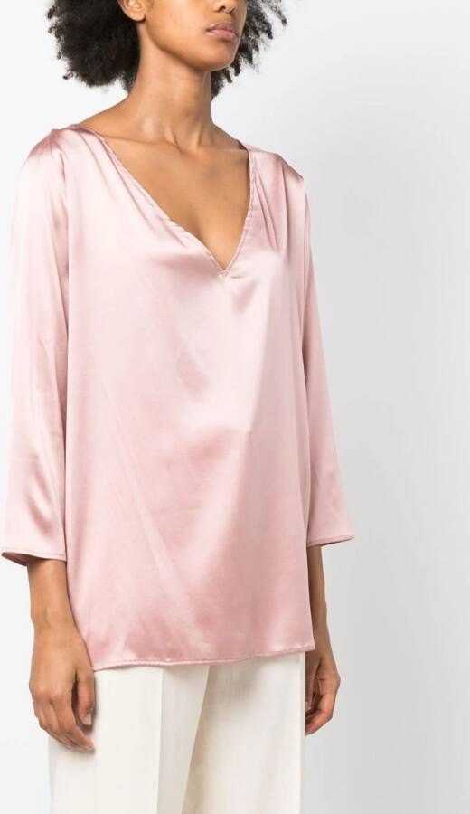 Gianluca Capannolo Zijden blouse Roze