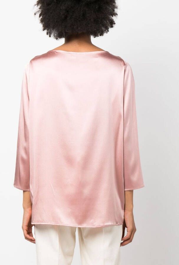 Gianluca Capannolo Zijden blouse Roze