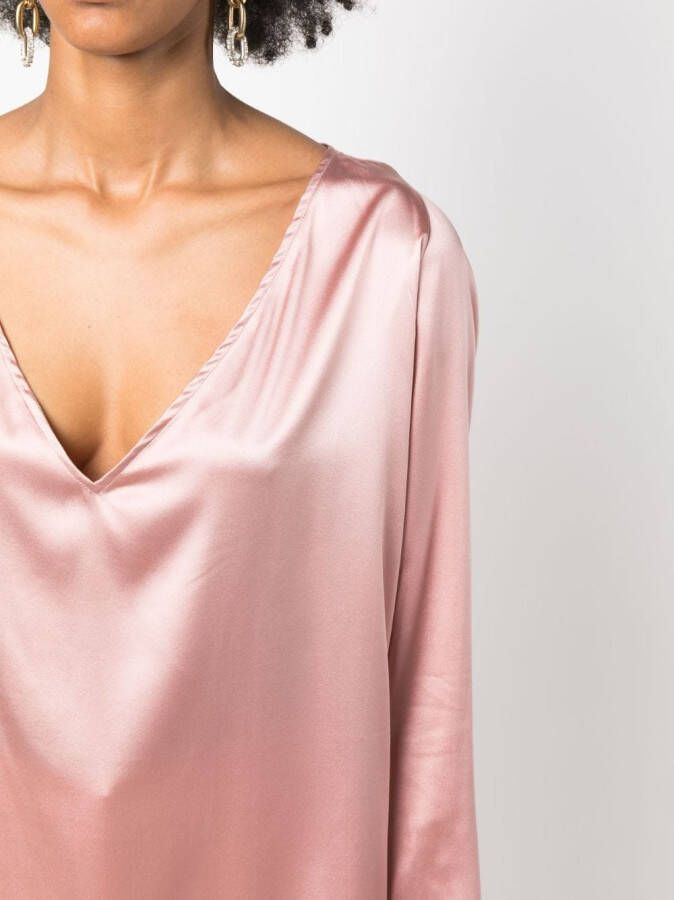 Gianluca Capannolo Zijden blouse Roze