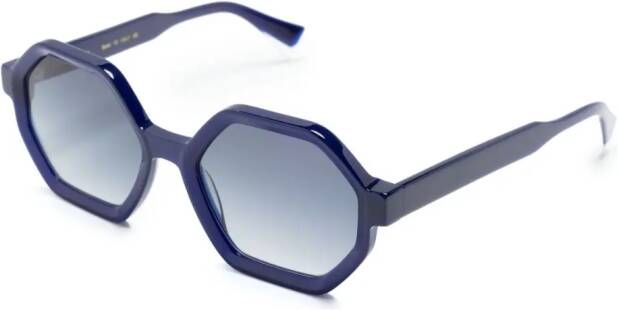 GIGI STUDIOS Shirley zonnebril met geometrisch montuur Blauw