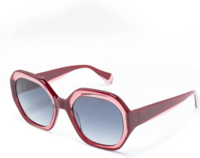 GIGI STUDIOS Zonnebril met geometrisch montuur Rood