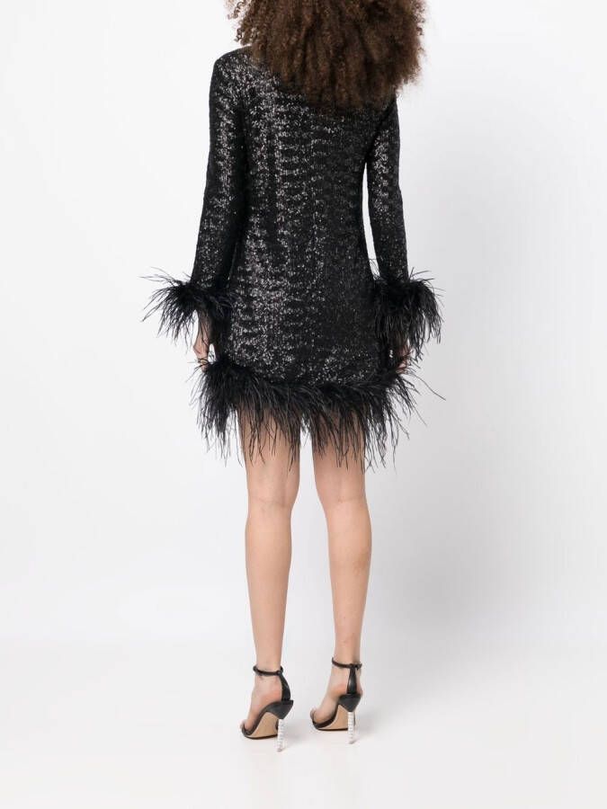 Gilda & Pearl Seraphina jurk met pailletten Zwart