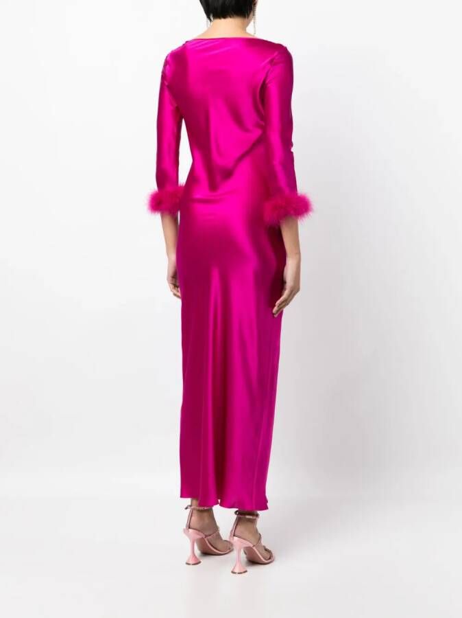 Gilda & Pearl Zijden maxi-jurk Roze