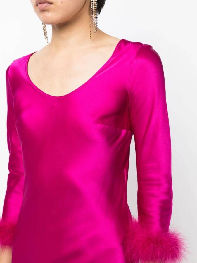 Gilda & Pearl Zijden maxi-jurk Roze