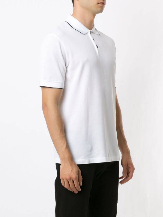 Giorgio Armani Poloshirt met contrasterende afwerking Wit