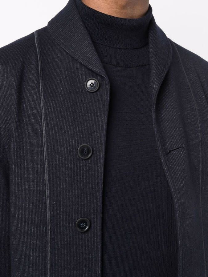 Giorgio Armani Blazer met enkele rij knopen Blauw