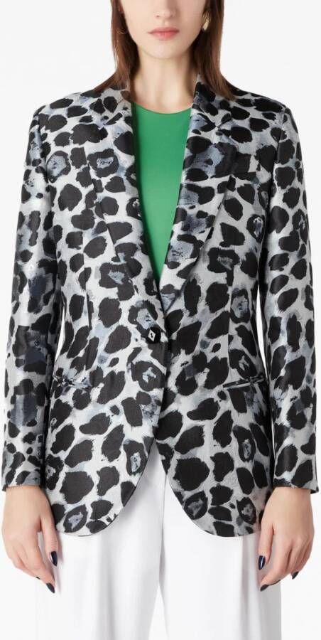 Giorgio Armani Blazer met enkele rij knopen Zwart