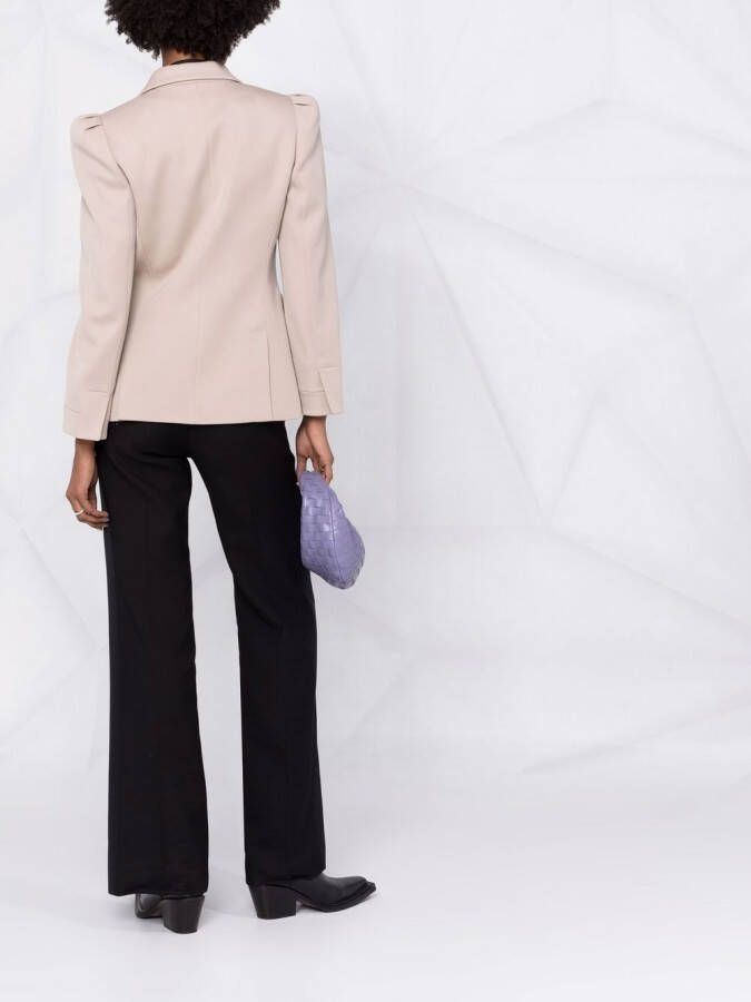 Giorgio Armani Blazer met gewatteerde schouders Beige