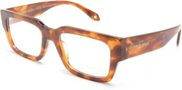 Giorgio Armani Bril met rechthoekig montuur Bruin