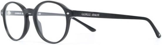 Giorgio Armani Bril met rond montuur Zwart