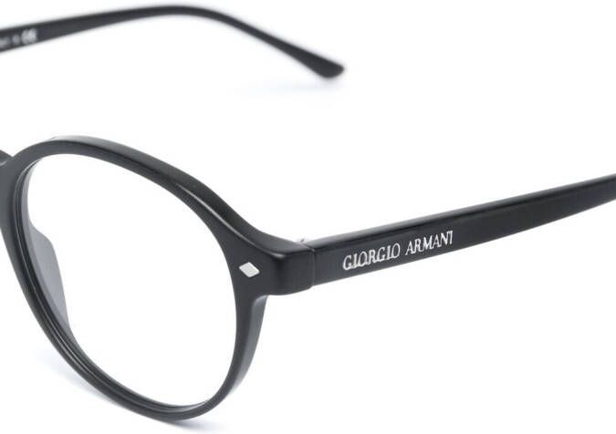Giorgio Armani Bril met rond montuur Zwart
