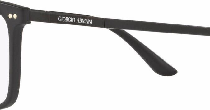 Giorgio Armani Bril met vierkant montuur Zwart