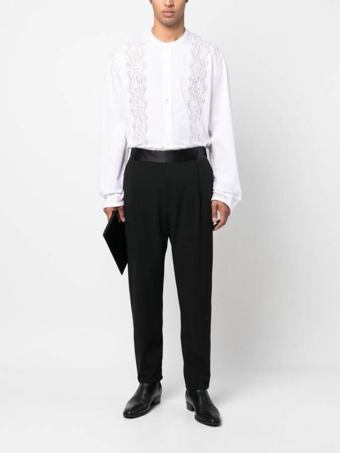 Giorgio Armani Broek met toelopende pijpen Zwart