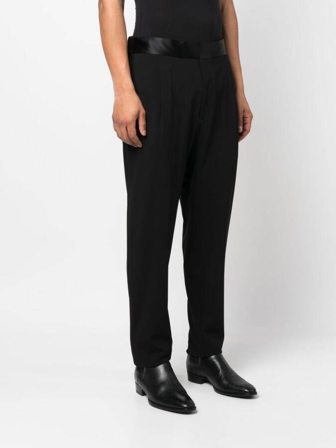 Giorgio Armani Broek met toelopende pijpen Zwart
