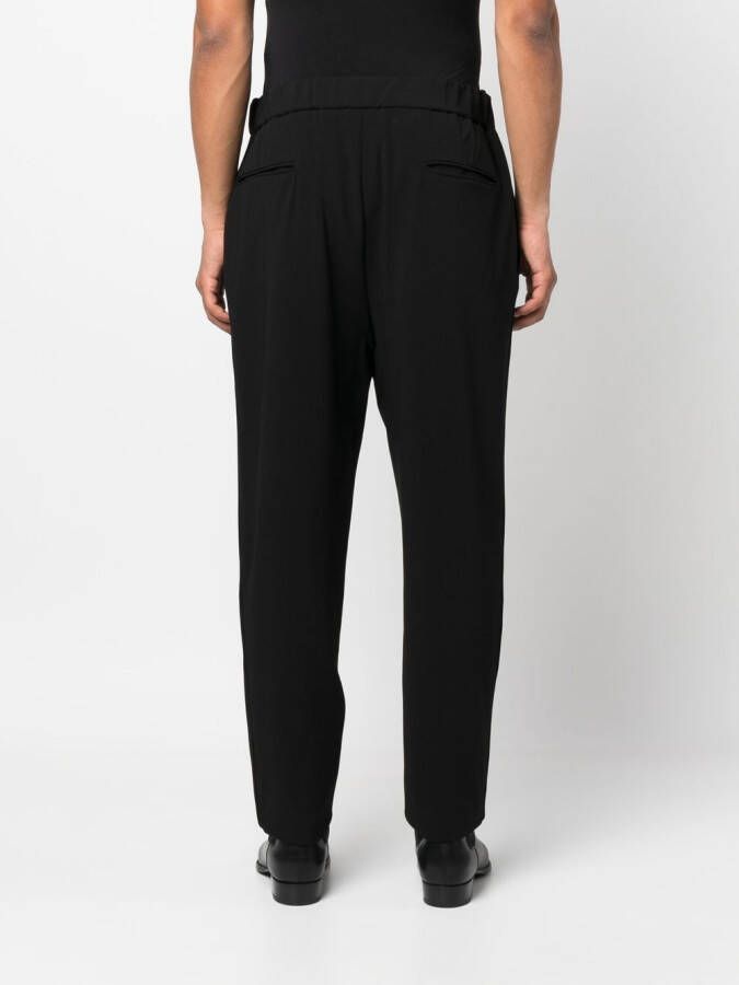 Giorgio Armani Broek met toelopende pijpen Zwart
