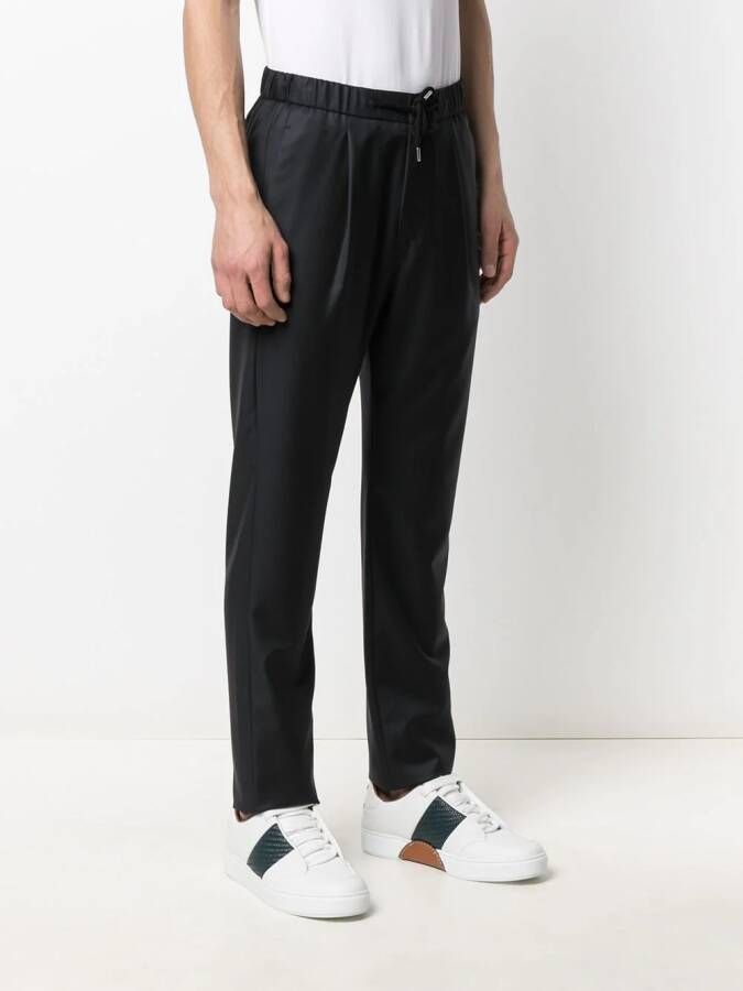 Giorgio Armani Broek met trekkoordtaille Blauw
