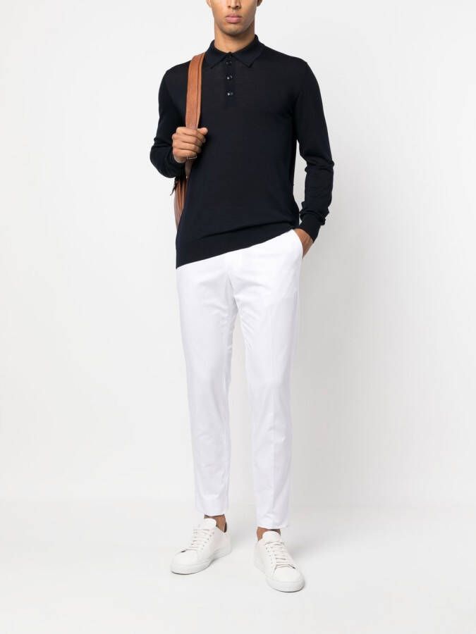 Giorgio Armani Poloshirt met knopen Blauw
