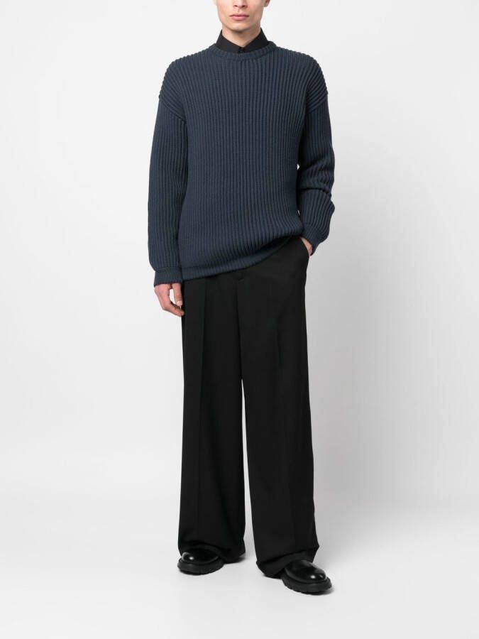 Giorgio Armani Grofgebreide trui Blauw